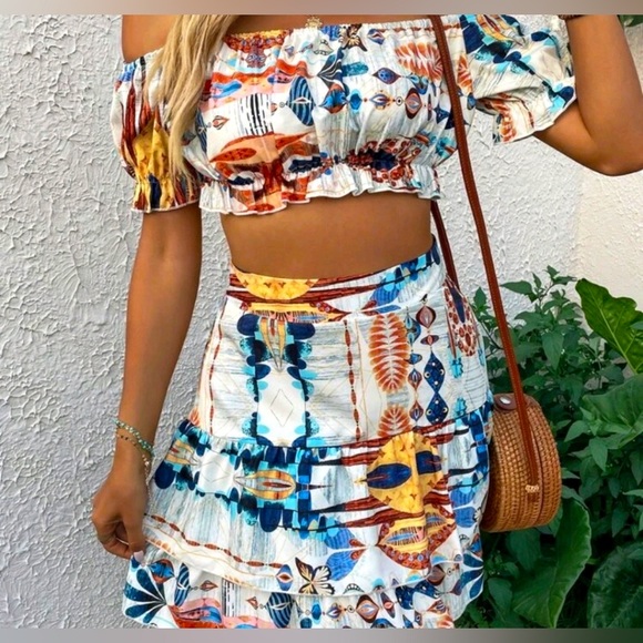 Matching boho top & skirt set - Picture 3 of 7